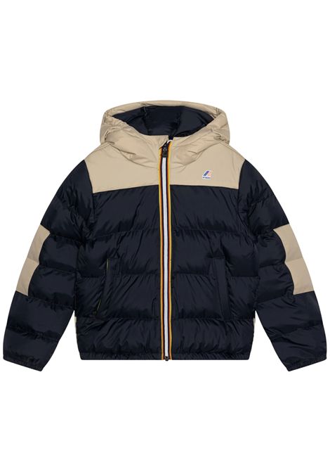 Giubbino bambino blu imbottito K-way | K6117YW/SUBLU