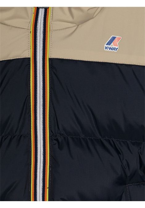 Giubbino bambino blu imbottito K-way | K6117YW/SUBLU