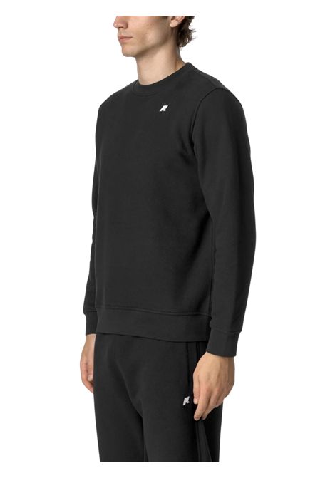 Felpa bambino nera in cotone K-way | K8133GW/DEBNERO