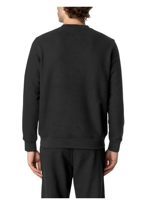 Felpa bambino nera in cotone K-way | K8133GW/DEBNERO