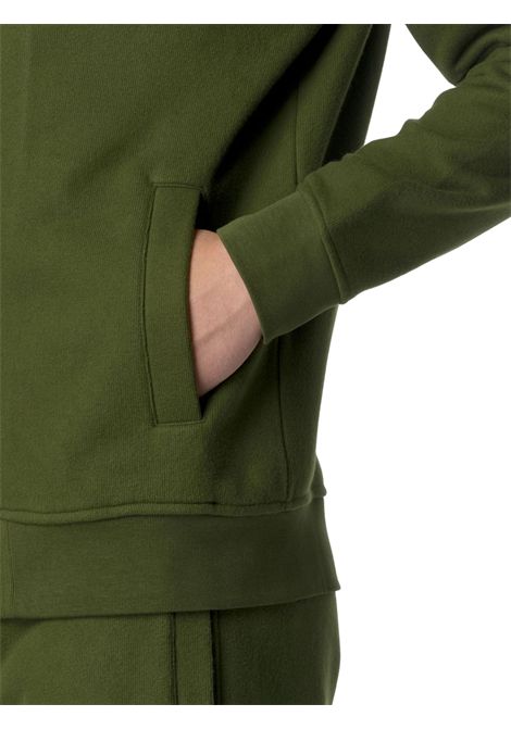 Felpa bambino verde in cotone K-way | K8133HW/DEBVERDE