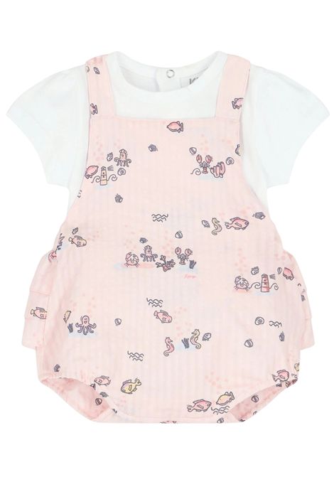 Completo neonata rosa in cotone Kenzo | K60050ROSA