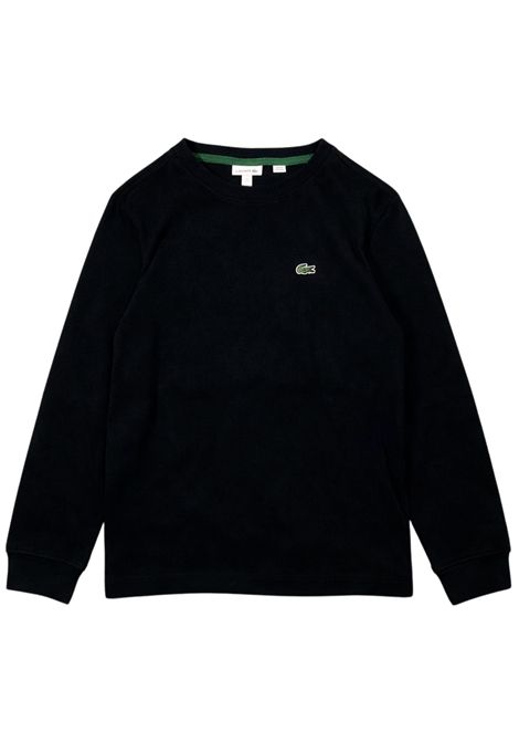 T-shirt bambino nera in cotone LA COSTE | 847112/MANERO