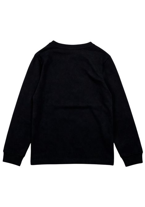 T-shirt bambino nera in cotone LA COSTE | 847112/MANERO