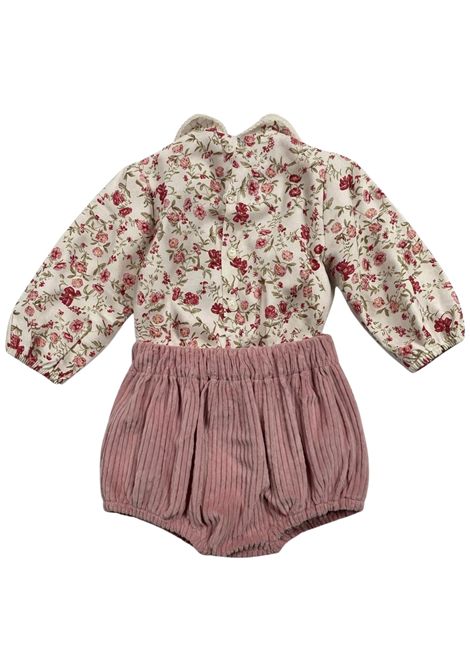 Completo neonata rosa in cotone LA STUPENDERIA | TBCT06V84/SUROSA