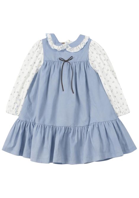 Abito neonata azzurro LA STUPENDERIA | TJAB48/SUAZZURRO