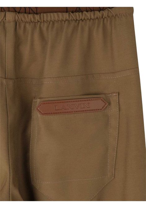 Beige viscose trousers for girls LANVIN | N30275/MABEIGE