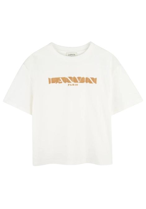 T-shirt unisex bianca in cotone LANVIN | N30288/MABIANCO