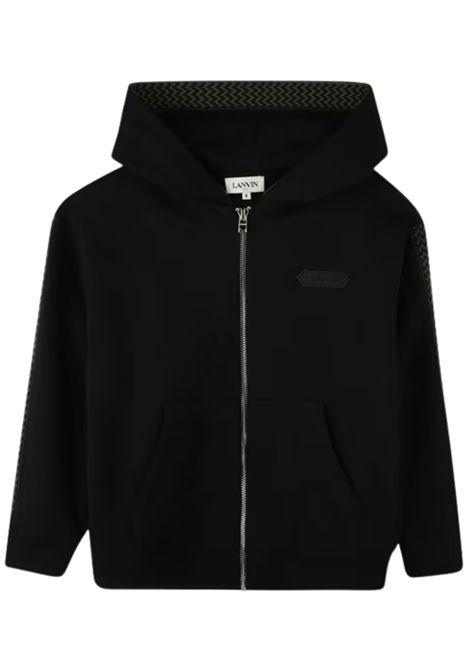 Unisex black cotton sweatshirt LANVIN | N30298/MANERO
