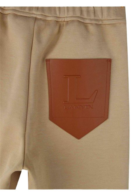 Beige cotton trousers for children LANVIN | N30299/MABEIGE