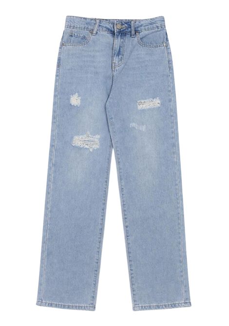 Jeans bambina azzurro in cotone Manila Grace | 198PMJS25/SUDENIM