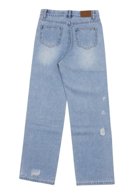 Girls' light blue cotton jeans Manila Grace | 198PMJS25/SUDENIM