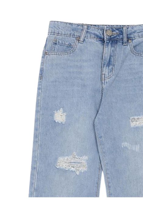 Girls' light blue cotton jeans Manila Grace | 198PMJS25/SUDENIM