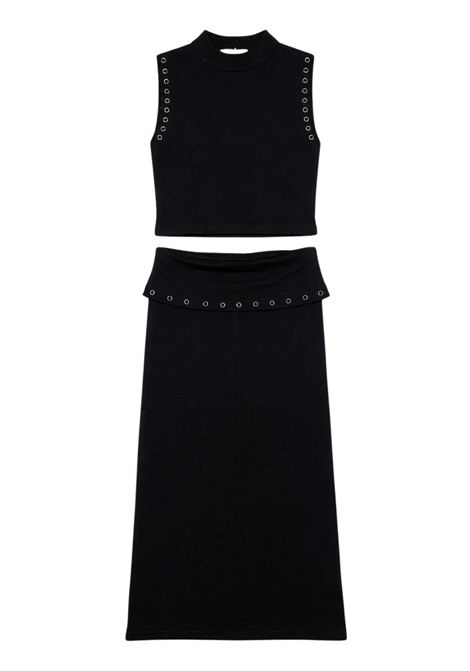 Black viscose girl's outfit Manila Grace | M2811W25/SUNERO