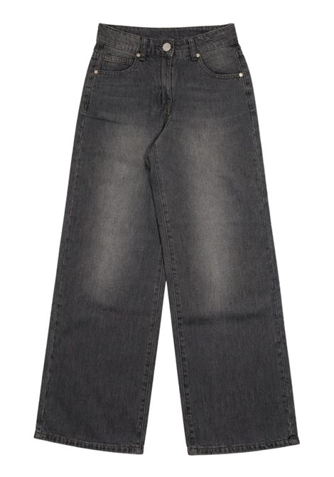 Jeans bambina grigio in cotone Manila Grace | M2821W25/SUGRIGIO