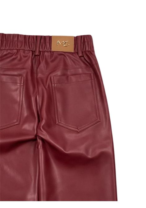 Burgundy leather trousers for girls Manila Grace | M2830W25/SUBORDEAU