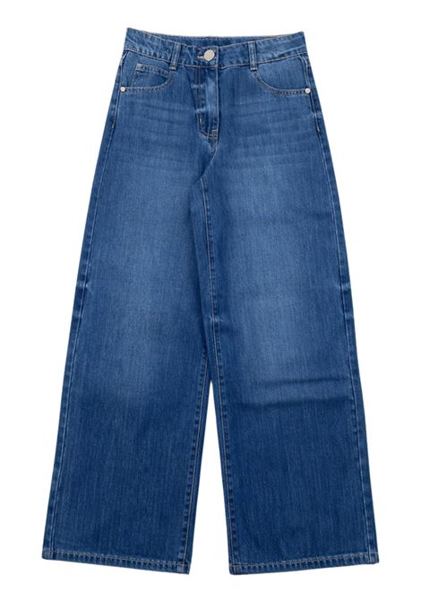 Jeans bambina blu in cotone Manila Grace | M2860W25/SUDENIM