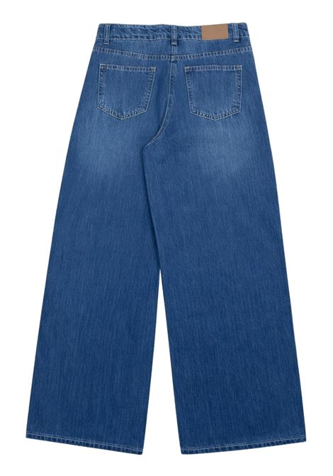 Girls' blue cotton jeans Manila Grace | M2860W25/SUDENIM