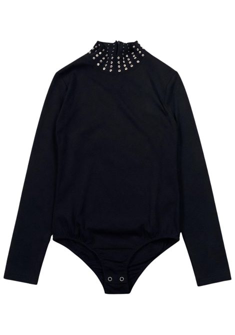 Black cotton bodysuit for girls Manila Grace | M2885W25/SUNERO