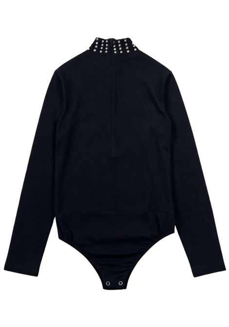 Black cotton bodysuit for girls Manila Grace | M2885W25/SUNERO