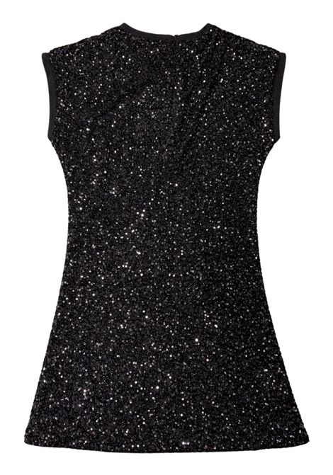 Abito bambina nero con paillettes Manila Grace | M2905W25/SUNERO