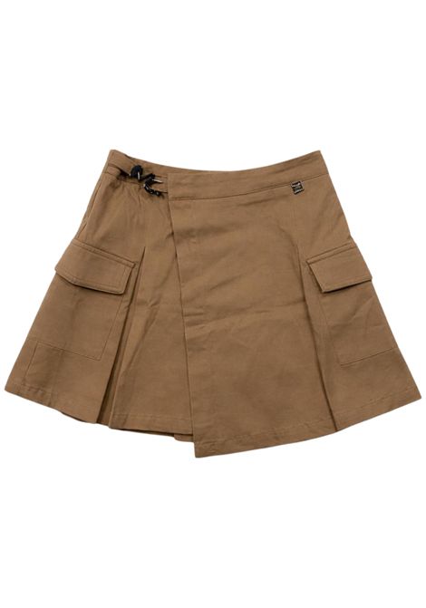 Beige cotton skirt for girls Manila Grace | M2920W25/SUBEIGE