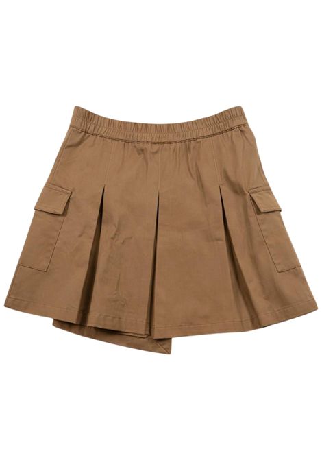 Beige cotton skirt for girls Manila Grace | M2920W25/SUBEIGE