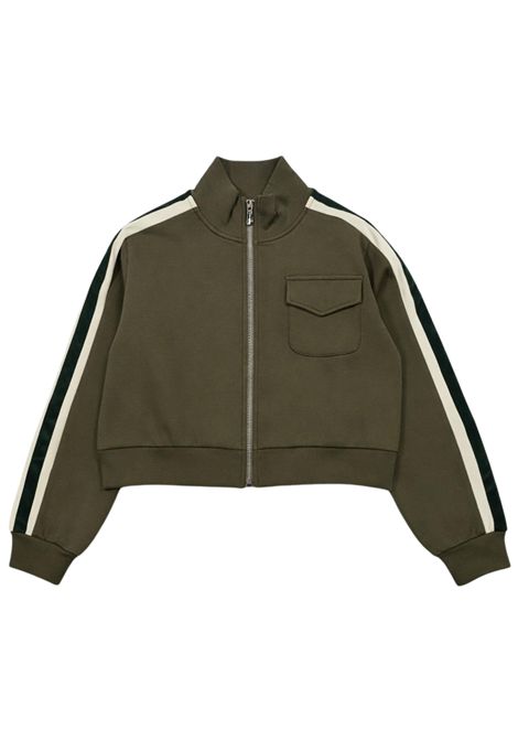 Felpa bambina verde in cotone Manila Grace | M2921W25/SUVERDE