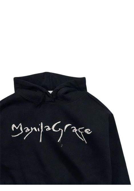 Felpa bambina nera in cotone Manila Grace | M2923W25/SUNERO