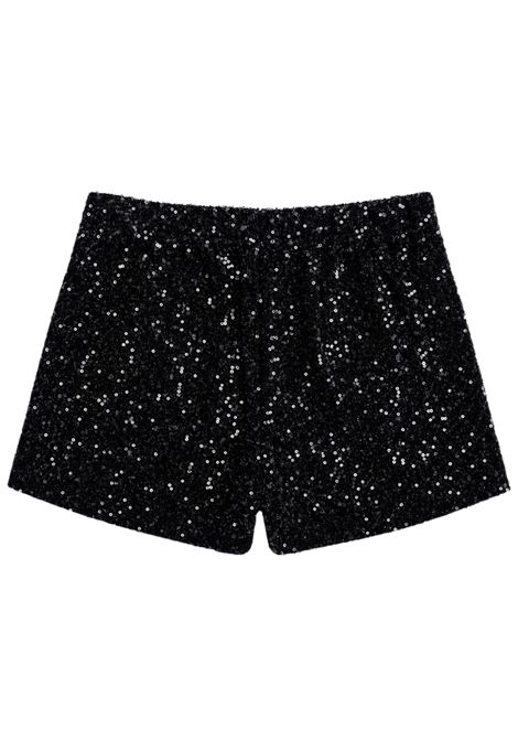 Black sequined girl shorts Manila Grace | M2970W25/SUNERO