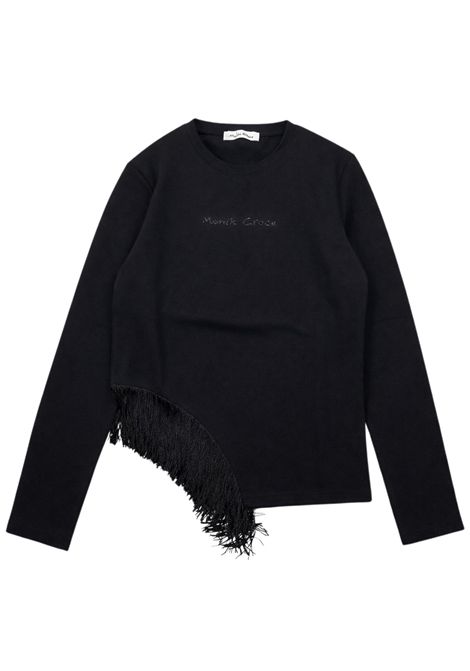 T-shirt bambina nera in cotone Manila Grace | M2972W25/SUNERO