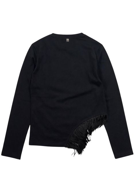 T-shirt bambina nera in cotone Manila Grace | M2972W25/SUNERO