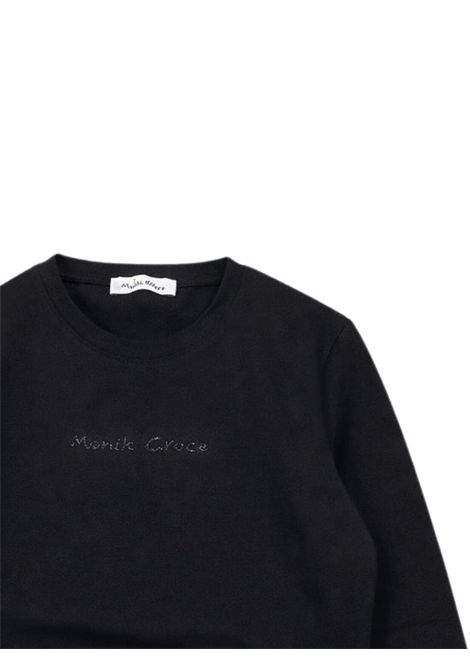 T-shirt bambina nera in cotone Manila Grace | M2972W25/SUNERO