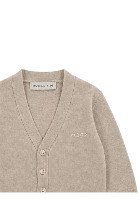 Sand-colored baby wool cardigan Manuel Ritz | 4390SABBIA