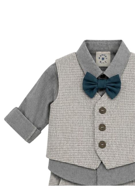 Completo classico neonato grigio Manuel Ritz | 43984GRIGIO