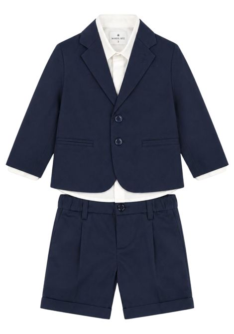 Completo classico neonato blu Manuel Ritz | 4404BLU