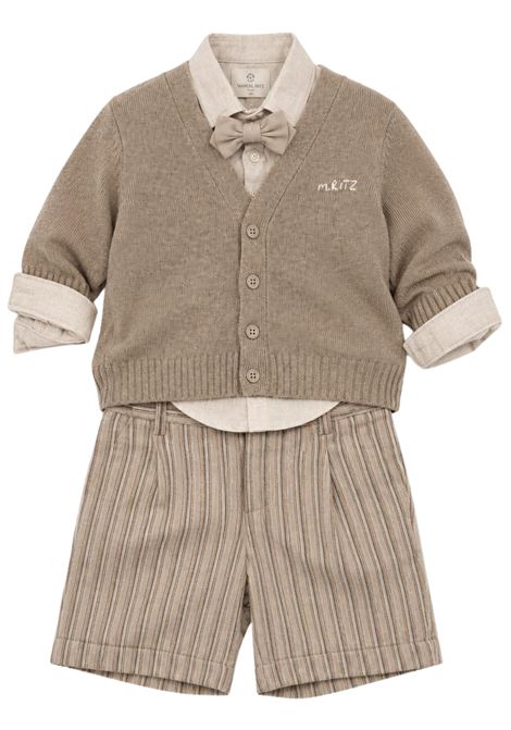 Completo classico neonato beige Manuel Ritz | 44184BEIGE