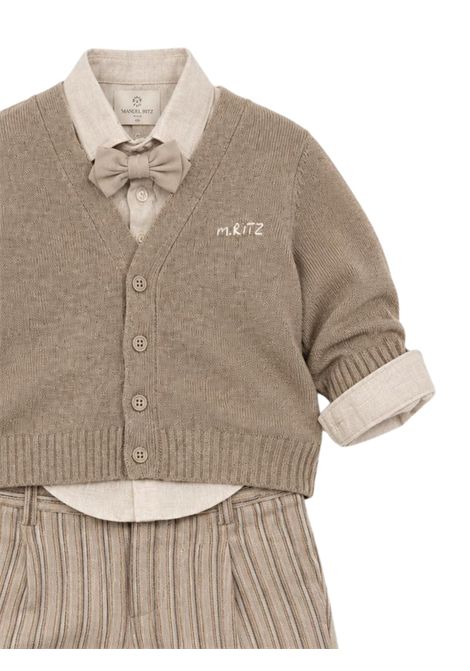 Completo classico neonato beige Manuel Ritz | 44184BEIGE