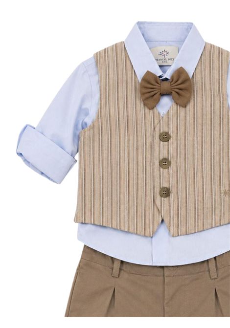 Completo classico neonato beige Manuel Ritz | 44224BEIGE