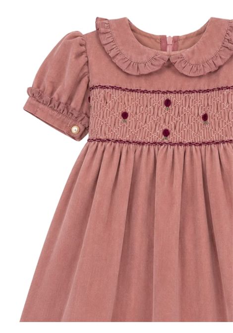 Abito neonata rosa in velluto MARIELLA FERRARI | ABU19/ANROSA
