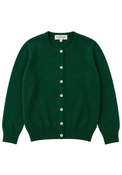 Cardigan bambina verde in lana MARIELLA FERRARI | MGR16/ANVERDE