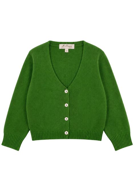 Cardigan neonata verde in lana MARIELLA FERRARI | MGU19/ANVERDE