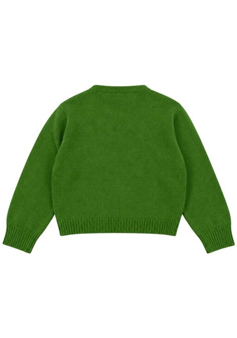 Cardigan neonata verde in lana MARIELLA FERRARI | MGU19/ANVERDE