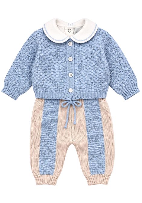 Completo neonato azzurro in lana MARLù | IB5331/ANAZZURRO