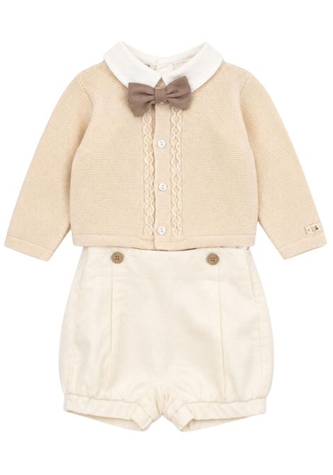 Completo neonato beige in lana e cotone MARLù | IG5960/ANBEIGE