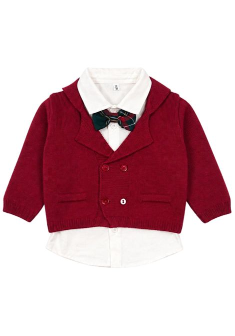 Completo neonato rosso in cotone MARLù | IK21560/ANROSSO