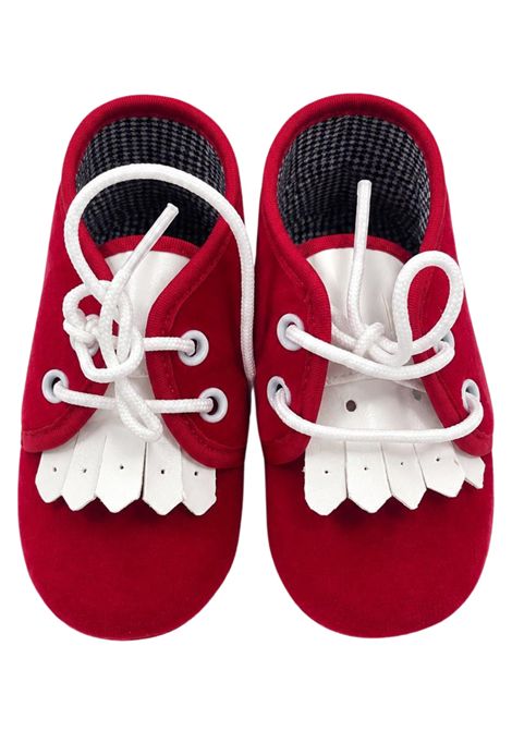 Scarpe neonato rosse in velluto MARLù | IK215SC/ANROSSO