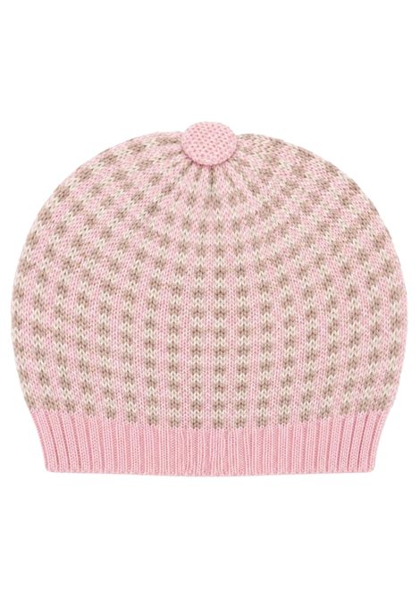 Cappello neonata rosa in lana MARLù | IN5371BT/ANROSA