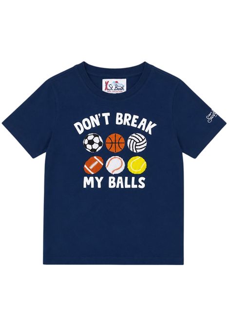 T-shirt bambino blu in cotone MC2 SAINT BARTH | 00870I/ANBLU