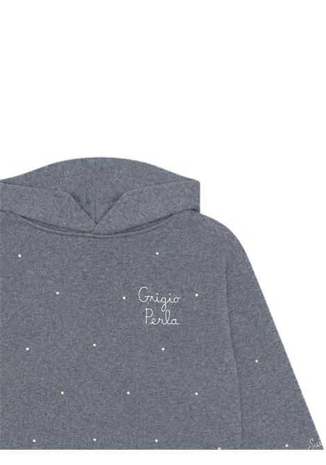 Girls' grey cotton sweatshirt MC2 SAINT BARTH | 01114I/ANGRIGIO